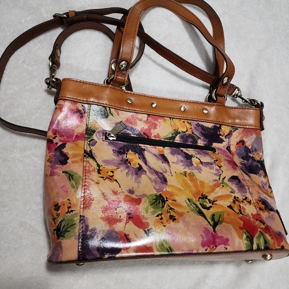 Patrisha Nash Leather Floral Rainforest P828430 Crossbody Purse - Picture 2 of 16